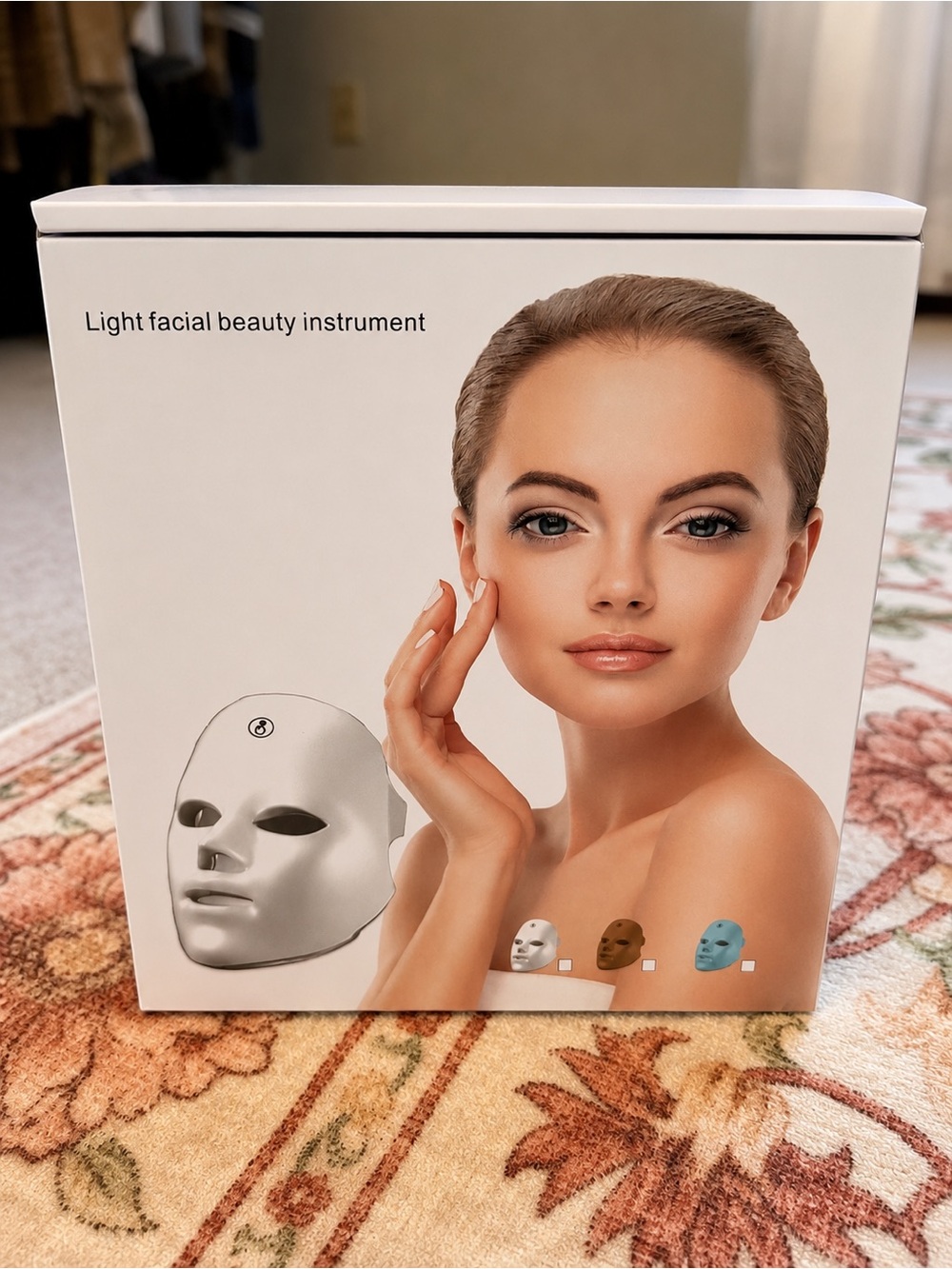 White LED Light Facial Beauty Mask for At-Home Skincare
